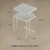 Hastings Home 2-Tier End Table - C-Shaped Side Table With Two Shelves and Metal Stand - White and Chrome -Side Tables Sales unnamed file 4507