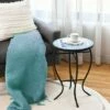 Costway Mosaic Side Table Accent Table Round Balcony Bistro End Table OrangeBlueNavy -Side Tables Sales unnamed file 4514