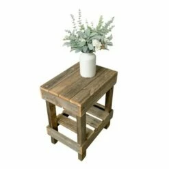 del Hutson Designs Reclaimed Solid Wood Farmhouse Slim Side Table -Side Tables Sales unnamed file 4527
