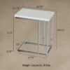 Sofa Side Table - C Shaped End Table - Modern Contemporary Style Laptop Tray or Compact Nightstand - Space Saving Furniture by Hastings Home (White) -Side Tables Sales unnamed file 4541