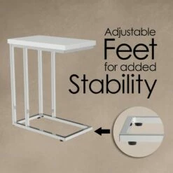 Sofa Side Table - C Shaped End Table - Modern Contemporary Style Laptop Tray or Compact Nightstand - Space Saving Furniture by Hastings Home (White) 11 Sofa Side Table - C Shaped End Table - Modern Contemporary Style Laptop Tray or Compact Nightstand - Space Saving Furniture by Hastings Home (White) -Side Tables Sales unnamed file 4543