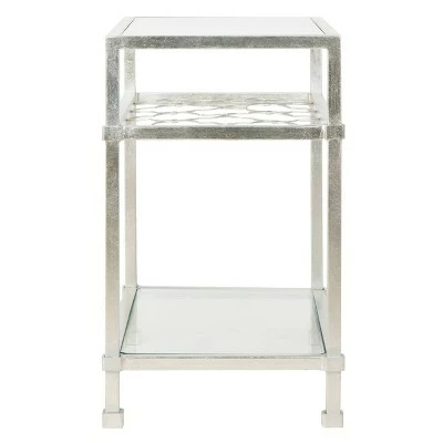 Hanzel Glass Side Table Silver Leaf - Safavieh 6 Hanzel Glass Side Table Silver Leaf - Safavieh - Image 4