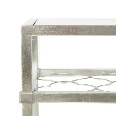 Hanzel Glass Side Table Silver Leaf - Safavieh 8 Hanzel Glass Side Table Silver Leaf - Safavieh - Image 6