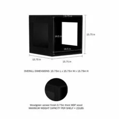 Hastings Home Stackable Modular Cube End Table With Open Sides - 15.75" x 15.75", Black -Side Tables Sales unnamed file 4571