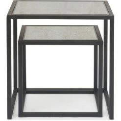 Set of 2 Gramercy Square Mirrored Accent Tables Black - Finch 9 Set of 2 Gramercy Square Mirrored Accent Tables Black - Finch -Side Tables Sales unnamed file 458
