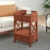 2 Drawer X Side End Table - HomeFare Clay -Side Tables Sales unnamed file 4602