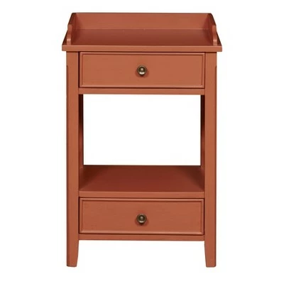 2 Drawer X Side End Table - HomeFare Clay 4 2 Drawer X Side End Table - HomeFare Clay - Image 2