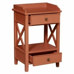 2 Drawer X Side End Table - HomeFare Clay 15 2 Drawer X Side End Table - HomeFare Clay -Side Tables Sales unnamed file 4605