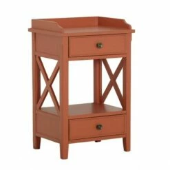 2 Drawer X Side End Table - HomeFare Clay 19 2 Drawer X Side End Table - HomeFare Clay -Side Tables Sales unnamed file 4609