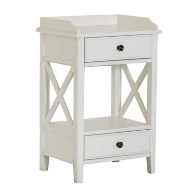 2 Drawer X Side End Table - HomeFare Clay 11 2 Drawer X Side End Table - HomeFare Clay - Image 9