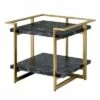 2pc Buntington Coffee and Side Table Set with Faux Marble Gold Coating/Black - miBasics -Side Tables Sales unnamed file 465