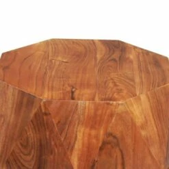 21.5" Faceted Handcrafted Mango Wood Side End Table Brown - The Urban Port -Side Tables Sales unnamed file 4672