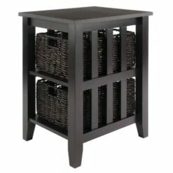 Morris Side Table with Baskets Espresso/Chocolate - Winsome -Side Tables Sales unnamed file 4680