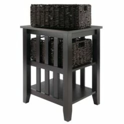 Morris Side Table with Baskets Espresso/Chocolate - Winsome -Side Tables Sales unnamed file 4681