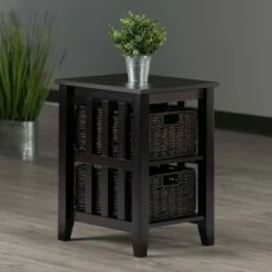 Morris Side Table with Baskets Espresso/Chocolate - Winsome -Side Tables Sales unnamed file 4683