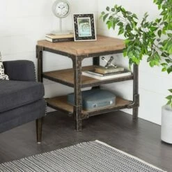 Olivia & May Industrial 3 Tier Side Table Brown - Olivia & May 13 Olivia & May Industrial 3 Tier Side Table Brown - Olivia & May -Side Tables Sales unnamed file 4696