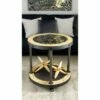 Olivia & May Industrial Side Table with Clock Tabletop Brown - Olivia & May -Side Tables Sales unnamed file 4699