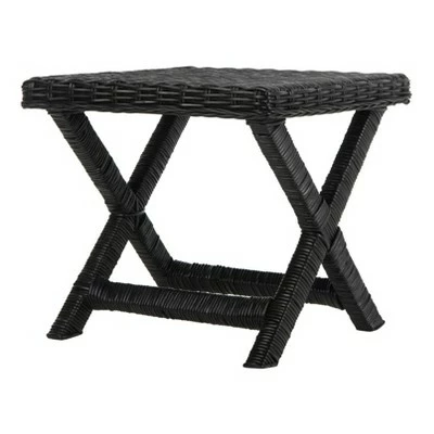 Wicker X Side Table - Safavieh Black 5 Wicker X Side Table - Safavieh Black - Image 3