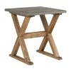 Xavier Farmhouse Trestle Leg Distressed Side Table - Saracina Home Gray/brown -Side Tables Sales unnamed file 4736
