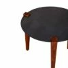 20" Round Metal Top Side End Table with Tapered Legs Brown/Black - The Urban Port -Side Tables Sales unnamed file 4751