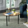 Hera Oval Side Table - Taupe / Black - Safavieh -Side Tables Sales unnamed file 4758