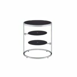 Lynch Side Table Black/Chrome - Acme Furniture -Side Tables Sales unnamed file 4771