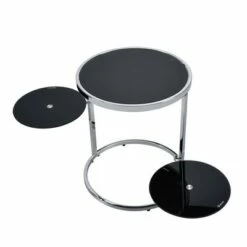 Lynch Side Table Black/Chrome - Acme Furniture -Side Tables Sales unnamed file 4772