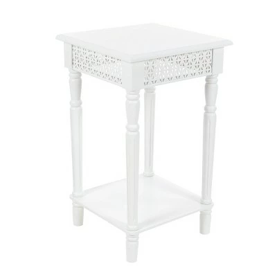 Olivia & May Wooden Square Side Table White - Olivia & May 3 Olivia & May Wooden Square Side Table White - Olivia & May
