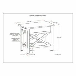 14" Waterloo Narrow Side Table - Wyndenhall Distressed Gray -Side Tables Sales unnamed file 4809