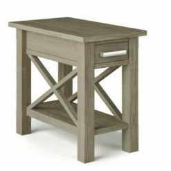 14" Waterloo Narrow Side Table - Wyndenhall Distressed Gray -Side Tables Sales unnamed file 4814