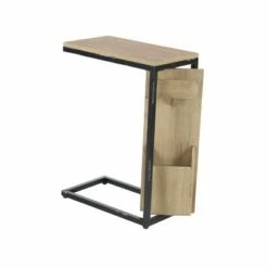 Farmhouse C Shaped Side Table - Olivia & May Light Brown/silver -Side Tables Sales unnamed file 4819