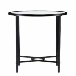 Dickinson Metal/Glass Oval Side Table Black - Aiden Lane -Side Tables Sales unnamed file 4848