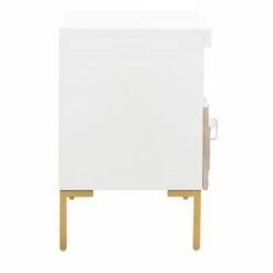 Sylvie 1 Drawer Side Table White/Gold - Safavieh -Side Tables Sales unnamed file 4855