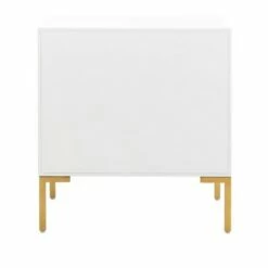 Sylvie 1 Drawer Side Table White/Gold - Safavieh -Side Tables Sales unnamed file 4856