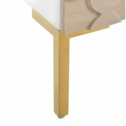 Sylvie 1 Drawer Side Table White/Gold - Safavieh -Side Tables Sales unnamed file 4860