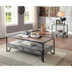2pc Citadel Coffee Table Set Gray - miBasics