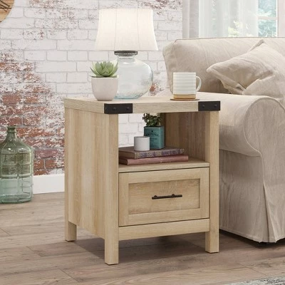 Bridge Acre Rustic Farmhouse Side Table Orchard Oak - Sauder. 3 Bridge Acre Rustic Farmhouse Side Table Orchard Oak - Sauder.