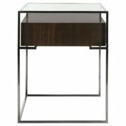 Caelan Glass Side Table Dark Brown - Safavieh -Side Tables Sales unnamed file 4892