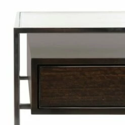 Caelan Glass Side Table Dark Brown - Safavieh -Side Tables Sales unnamed file 4896