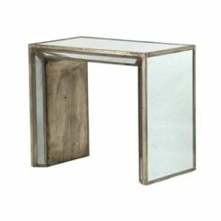 A&B Home Set of 2 Waverly Mirrored Nested Side Tables Mirrored/Brown - A&B Home -Side Tables Sales unnamed file 49