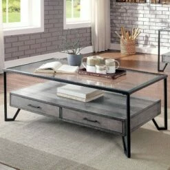 2pc Citadel Coffee Table Set Gray - miBasics -Side Tables Sales unnamed file 490