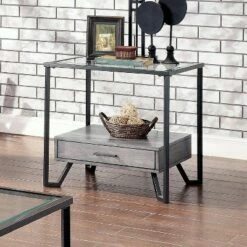 2pc Citadel Coffee Table Set Gray - miBasics -Side Tables Sales unnamed file 491