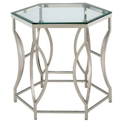 2pc Elise Occasional Table Set Chrome - HOMES: Inside + Out 4 2pc Elise Occasional Table Set Chrome - HOMES: Inside + Out - Image 2