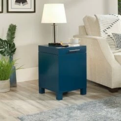 Vista Key Storage Side Table Navy Blue - Sauder