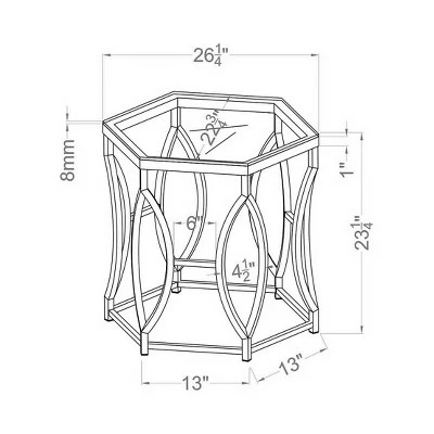 2pc Elise Occasional Table Set Chrome - HOMES: Inside + Out 6 2pc Elise Occasional Table Set Chrome - HOMES: Inside + Out - Image 4