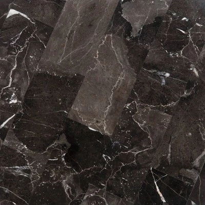 Simchett Round Marble Side Table Gray/Black - Aiden Lane 8 Simchett Round Marble Side Table Gray/Black - Aiden Lane - Image 6