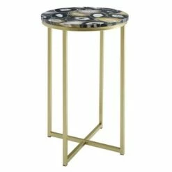 Vivian Glam X Leg Round Side Table - Saracina Home Faux Marble Gray/gold 15 Vivian Glam X Leg Round Side Table - Saracina Home Faux Marble Gray/gold -Side Tables Sales unnamed file 4988