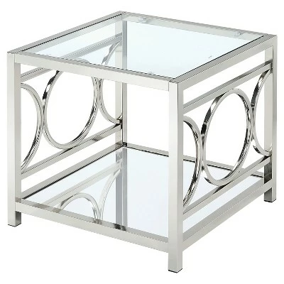 2pc Nora Occasional Table Set Chrome - HOMES: Inside + Out 4 2pc Nora Occasional Table Set Chrome - HOMES: Inside + Out - Image 2