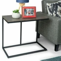 28" Hubbard Wide C Side Table Warm Gray - WyndenHall