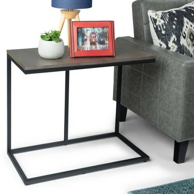 28" Hubbard Wide C Side Table Warm Gray - WyndenHall 3 28" Hubbard Wide C Side Table Warm Gray - WyndenHall
